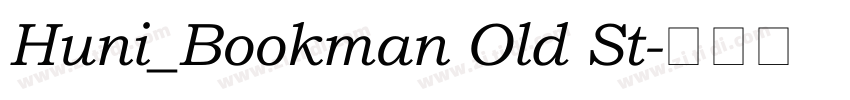 Huni_Bookman Old St字体转换